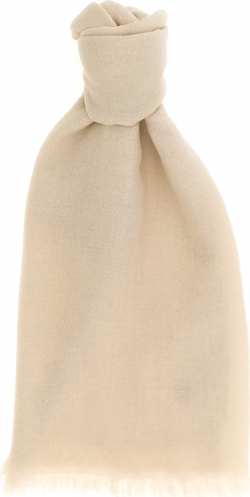 Brunello Cucinelli Beige Cashmere Scarf