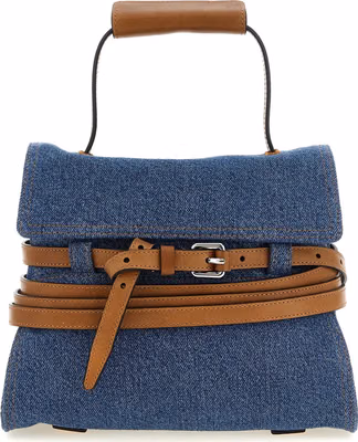 Blue Cotton Handbag