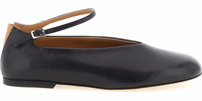 Black Calfskin Ballet Flats