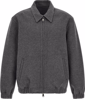 Gray Wool Full-Length Jacket