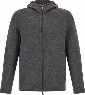 Gray Wool Full-Length Jacket