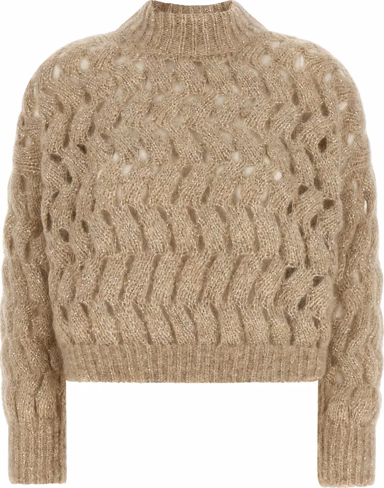 Brunello Cucinelli Beige Wool Cardigan