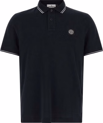 Blue Cotton Polo Shirt