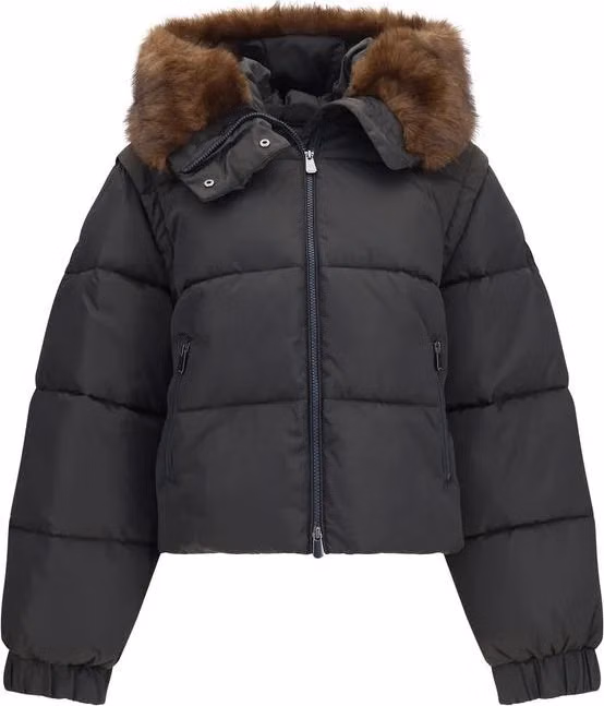 PINKO Brown Goose Down Full-Length Jacket