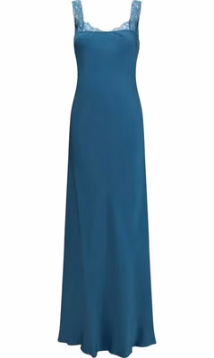 Blue Acetate Casual Dress