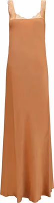 Beige Acetate Casual Dress