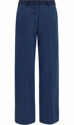 Blue Cotton Chino Pants
