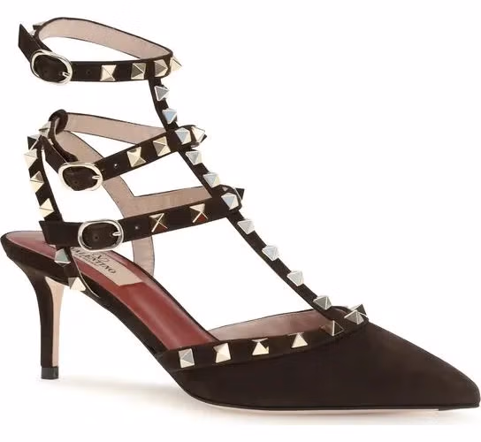 Valentino Garavani Brown Goatskin High Heel Pumps