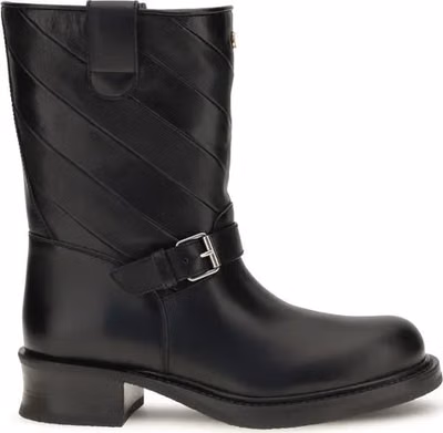 Black Calf Leather Bos Taurus Ankle Boots