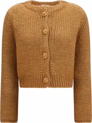 Brown Silk Cardigan