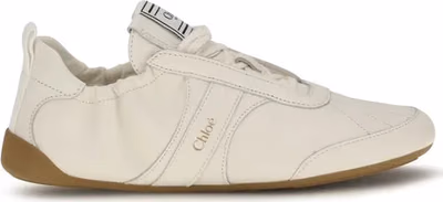 Beige Fabric Athletic Sneakers