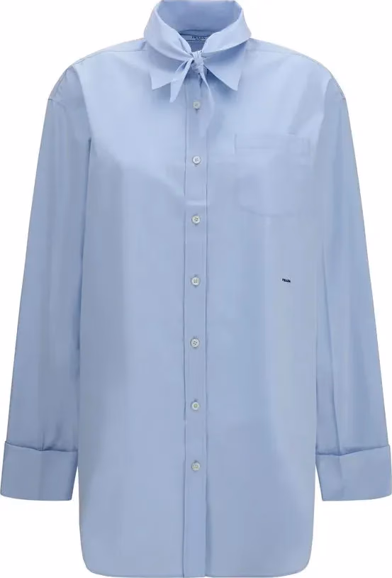 Prada Blue Cotton Shirt