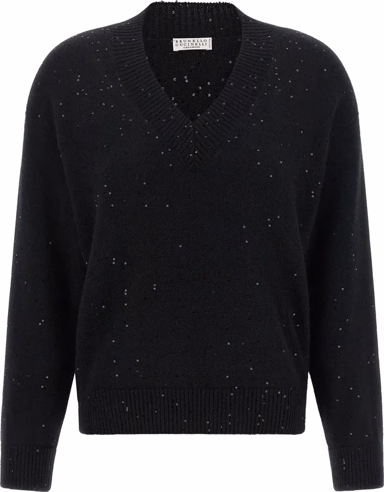 Brunello Cucinelli Black Cashmere Cardigan