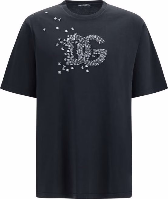Dolce & Gabbana Black Cotton T-Shirt