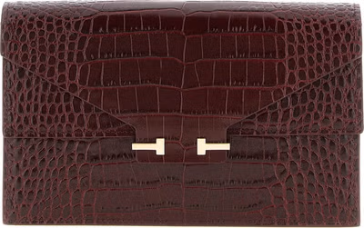 Bordeaux Calfskin Clutch Bag