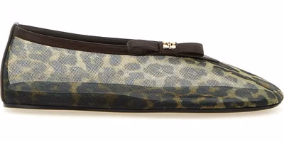 Brown Nylon Ballet Flats