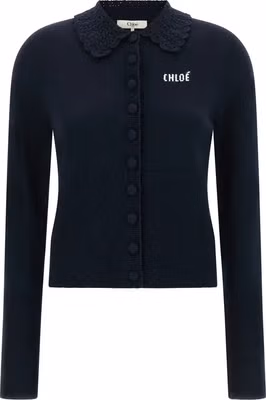 Blue Wool Cardigan