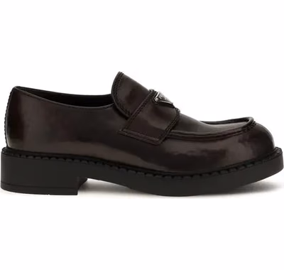 Brown Calf Leather Bos Taurus Slip-On Loafers