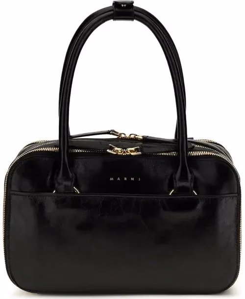 Marni Black Calf Leather Bos Taurus Handbag
