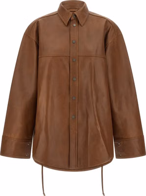 Brown Lambskin Blouse