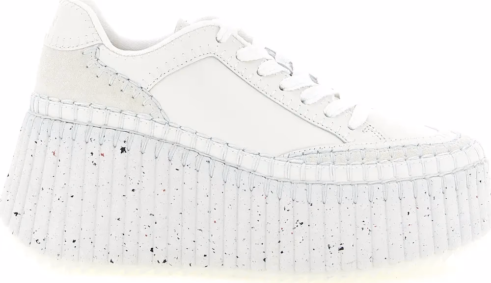 Chloé White Polyester Wedge Sandals