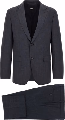 Blue Polyester Two-Piece Suit