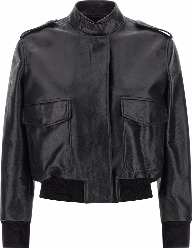 Tom Ford Black Lamb Leather Leather Jacket