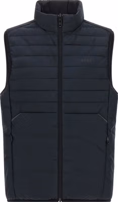 Blue Polyester Sleeveless Jacket