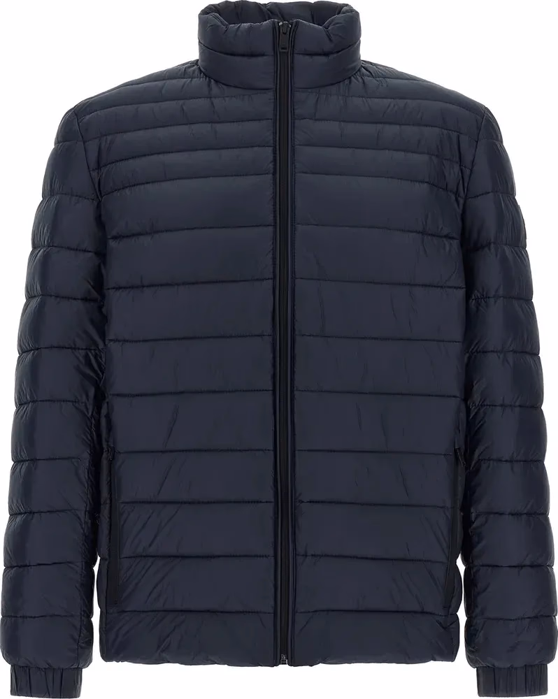Hugo Boss Blue Polyamide Full-Length Jacket