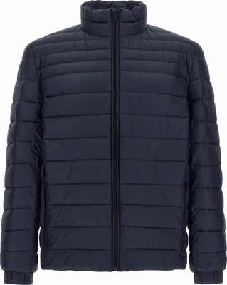 Blue Polyamide Full-Length Jacket