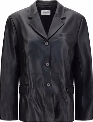 Black Lambskin Blazer