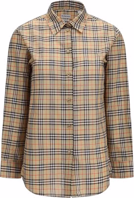 Beige Cotton Pattern Shirt