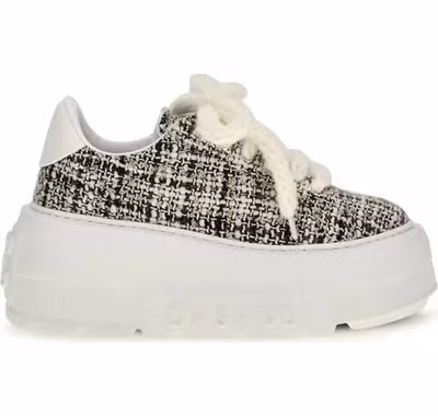 Multicolor Fabric Platform Sneakers