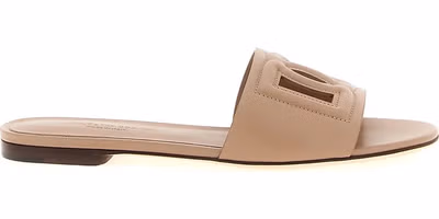 Beige Calfskin Slides