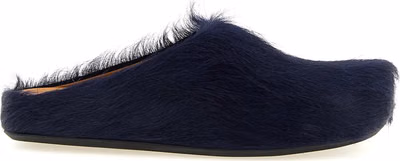 Blue Calfskin Mules
