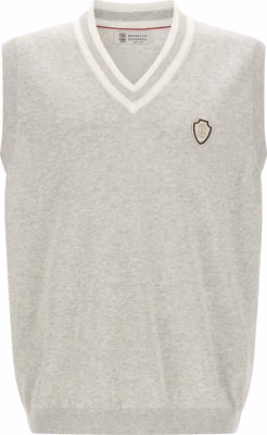 Gray Cotton Sleeveles Sweater