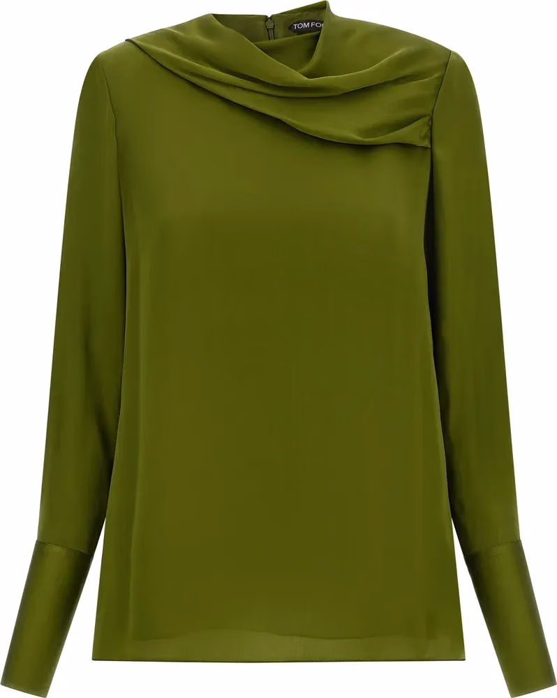 Tom Ford Bicolor Silk Blouse