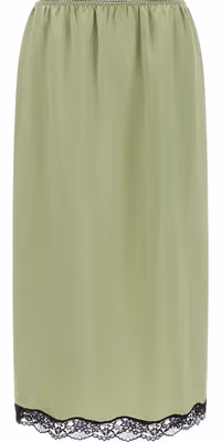 Bicolor Marabou Midi Skirt