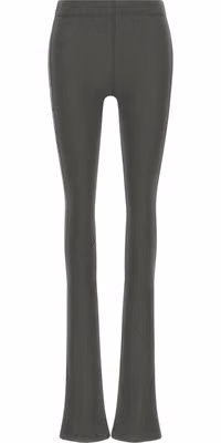 Gray Cotton Flared Pants