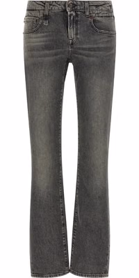 Black Cotton Bootcut Jeans