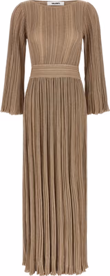 Gold Viscose Long Dress