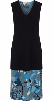 Blue Silk Women Dress