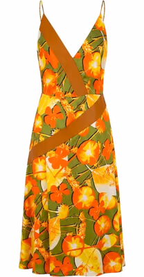 Yellow Silk Women Dress
