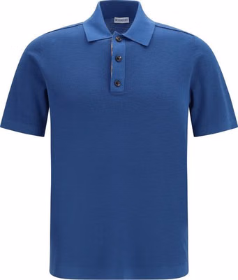 Blue Wool Oves Aries Polo Shirt