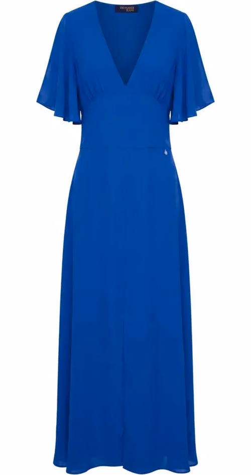 Trussardi Jeans Blue Polyester Women Dress