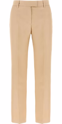 Beige Viscose Chino Pants