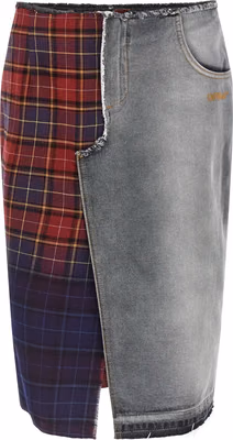 Multicolor Cotton Midi Skirt