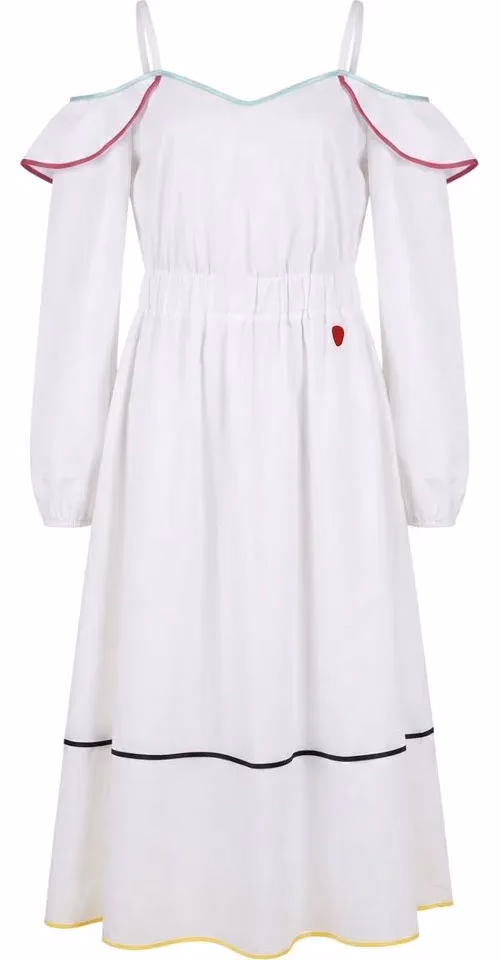 Trussardi Jeans White Cotton Women Dress