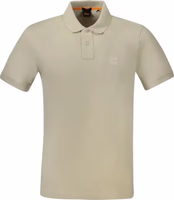 Beige Cotton Men's Polo