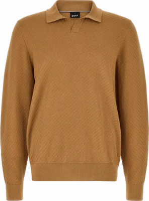Brown Cotton Polo Shirt